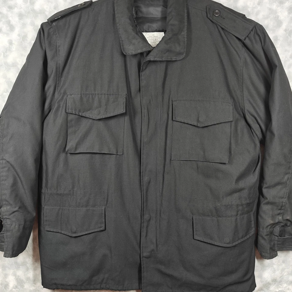 Fox Outdoor Cold Weather Field Coat 2XL Black Quilted Liner Military Style 50in - Image 3 of 4