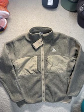 Nike ACG Arctic Wolf Denali Full Zip Fleece Jacket Size M Tobacco Taupe Beige