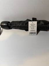 Black Compact Folding Umbrella Manual Open Travel Umbrella New With Tags