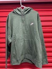 NIKE FLEECE ZIP HOODIE NSW CLUB - GREEN -BV2645-323 MENS 2XL