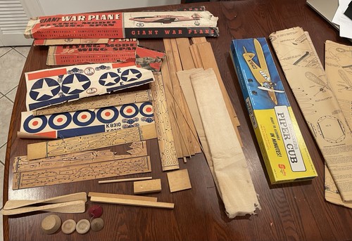Vintage-ACE Whitman-Airplane Plans & Parts (Bell Airbonita & Bolton-Paul) AS IS!