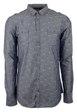 Hugo Boss Men's Orange Label EdoslimE Slim Fit Floral Button Down Shirt-B-Medium