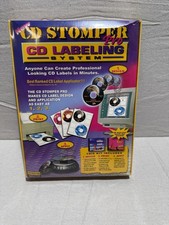 CD Stomper Pro CD Label Design Applicator System Kit PC Mac Software NEW Sealed