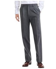 Tommy Hilfiger Mens Relaxed fit Dress Pants 32 / 32 Charcoal Grey Solid Stretch