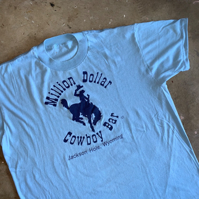 1980s VINTAGE 80s MILLION DOLLAR COWBOY BAR T-SHIRT JACKSON HOLE
