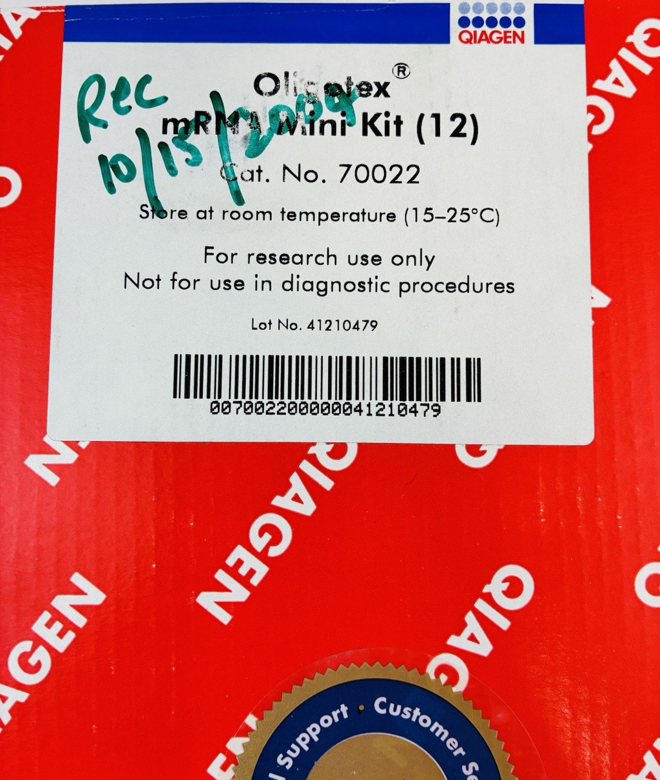🔥 QIAGEN Oligotex mRNA Mini Kit (9) Cat. No. 70022 NEW Complete BARGAIN DEAL!