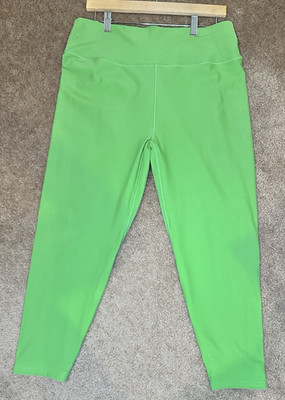Coolibar High Rise Ocean Sculpt Yoga Capris Women's Leggings Sz XL  UPF50+ Green