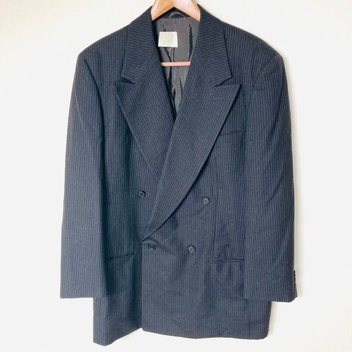 Giorgio Armani Vintage Double Suit Gray Wool Unlisted Size XL(US L)Used - Picture 2 of 12