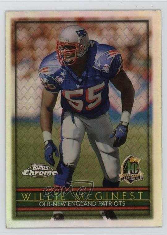 1996 Topps Chrome Refractor Willie McGinest #70 2f6