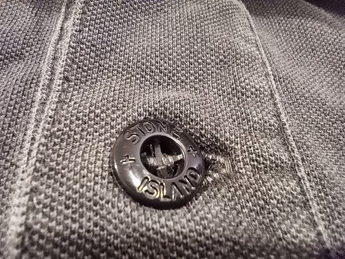 Polo Stone Island manica lunga taglia S colore grigio scuro slim fit 100% cotone - Foto 10 di 12
