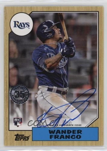 Wander Franco #87BA-WF 2022 Topps 1987 Autographs card