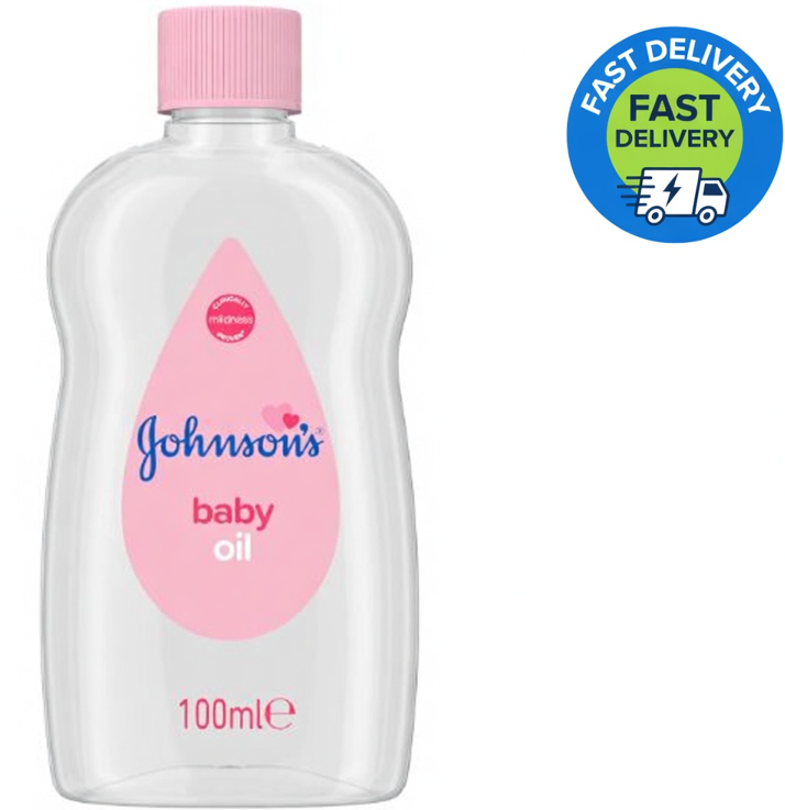 Johnson's Baby Oil 100ml Hypoallergenic Sensitive Skin Moisturiser Paraben Free