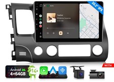 Android Auto 4 64 10.1" for 2006-2011 Honda Civic Car Radio Wireless CarPlay DSP