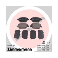 Zimmermann 24537.160.1 Bremsbelagsatz Scheibenbremse Hinterachse FüR Ford Volvo