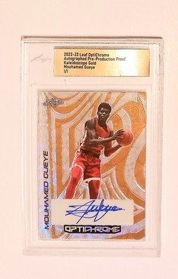 MOUHAMED GUEYE 1/1 Auto - 2022-23 Leaf RC Optichrome - GOLD KALEIDOSCOPE - PROOF
