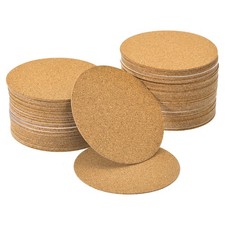 100pcs Self-Adhesive Cork Round 3" Cork Backing Sheets Cork Coasters