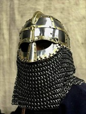 Viking Vendal Helmet Steel Knight Armor Suit Wearable chainmail Helmet