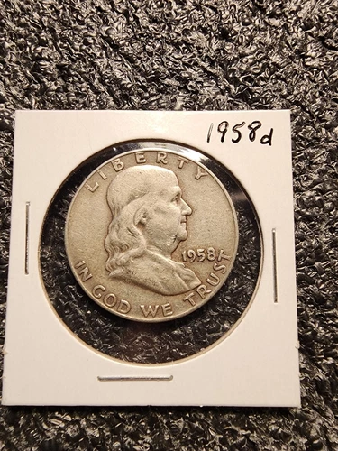 1958d Franklin Half Dollar !! 90% Silver !!