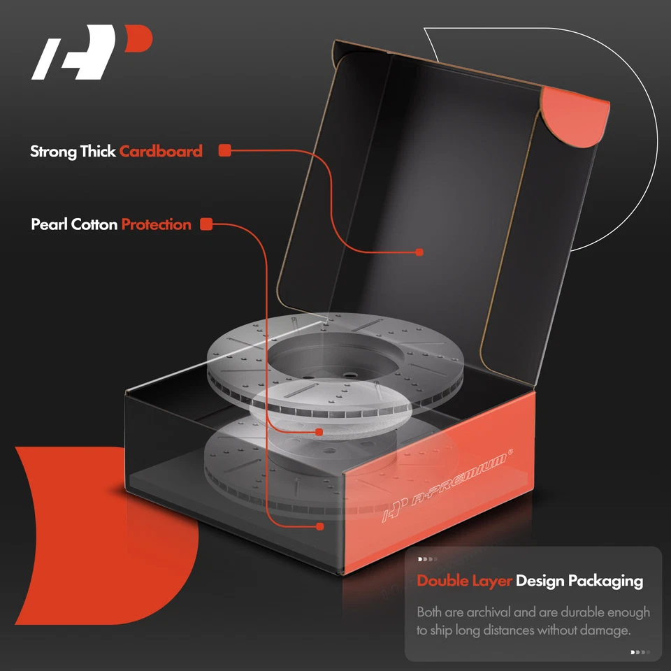 2x Rotores de freno delanteros perforados de 322 mm para Mercedes-Benz C300 2008-2014 E350 Foto 4 de 4