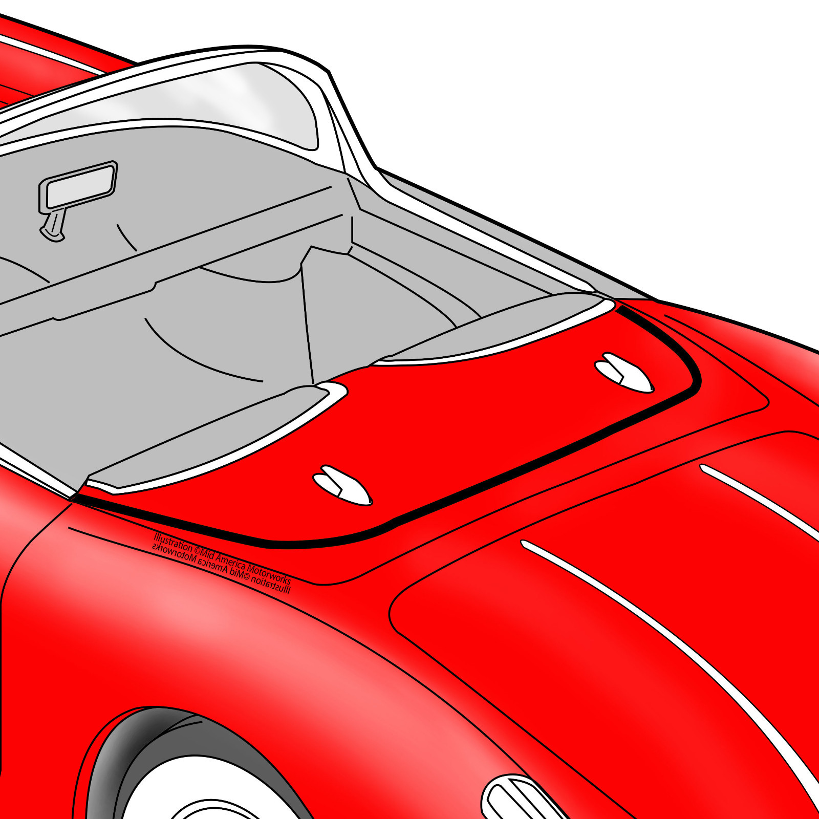 19561962 C1 Corvette Convertible Deck Lid Protective Film Black eBay