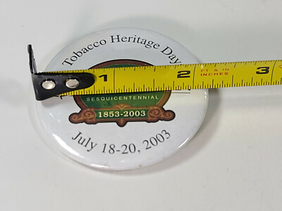 edgerton wi tobacco days Edgerton WI Tobacco Heritage Days Pin Button Badge 2.25