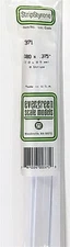 Evergreen Plastic Styrene Strips .080 x .375 x 24 (8) - Model Railroad Scratch