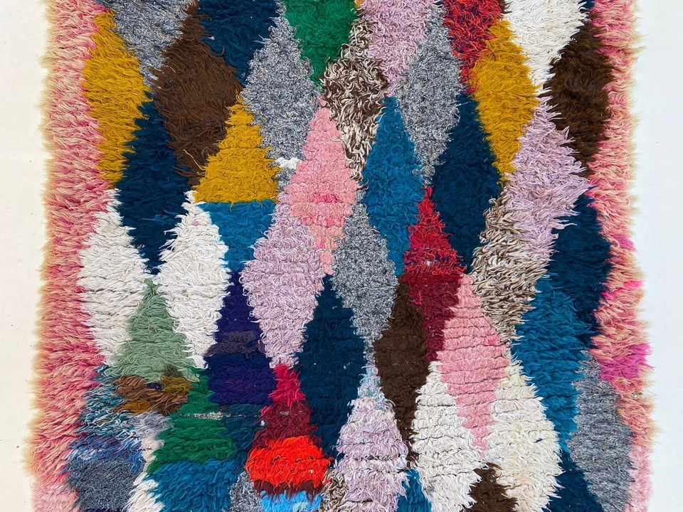 Alfombra de área Farmhouse Runner Southwestern colorido diamante entrada pasillo 3x6 pies Foto 3 de 4