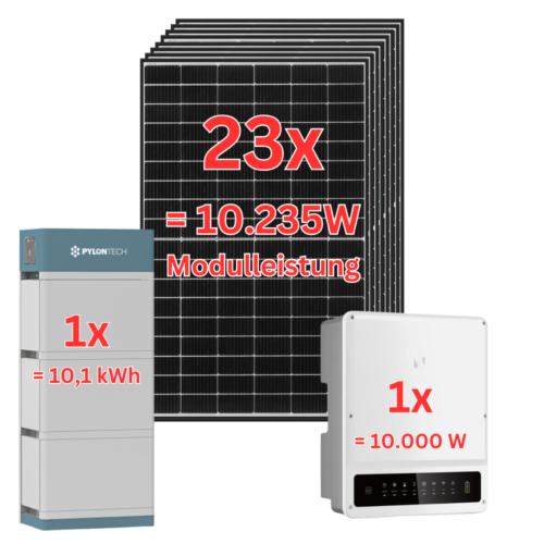 Solaranlage 10kW Photovoltaikanlage Komplettset PV - 10 kWp / 10 kWh Speicher - Bild 1 von 19