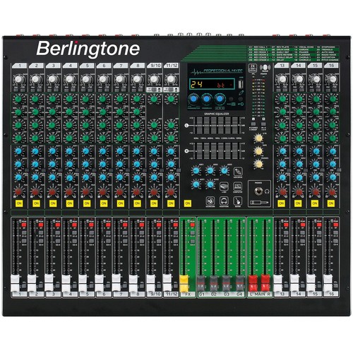 Berlingtone BR216MX,16Channel Professional Bluetooth Audio Mixer, 24