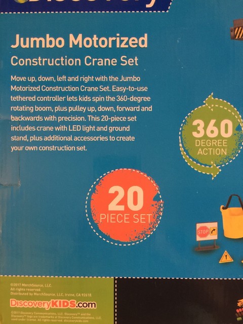 discovery jumbo motorized crane set