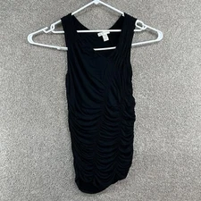 Kenar Women's Dress Size Large Black Sleeveless Pullover Rouched