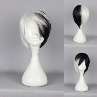 Ladieshair Cosplay Perücke Danganronpa - black and white 32cm