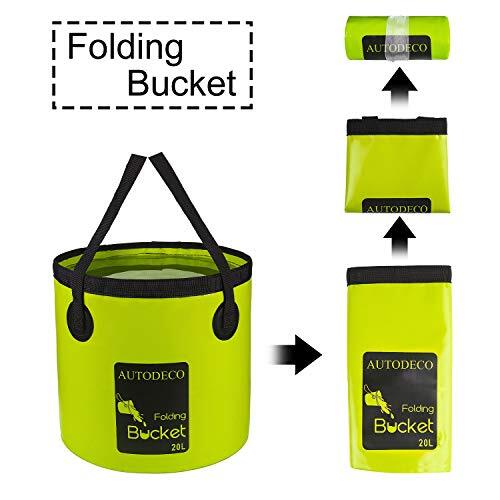 5 Gallon Collapsible Bucket Portable Water Container Wash Basin Fishing Bucket - Picture 8 of 8