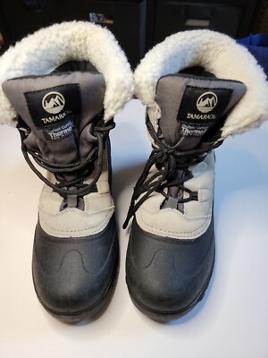 Tamarack Winter Boots Leather/Nylon Upper Lace Up Blue White Gray Women's  Sz