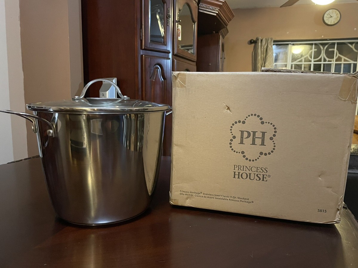 PRINCESS HERITAGE® STAINLESS STEEL COOKWARE 9-Qt. Stockpot (5815