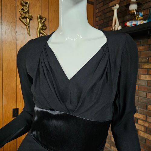 Vtg 40s Bias Cut Old Hollywood Glamour New York Creation Evening Gown Dress S - Picture 2 of 10