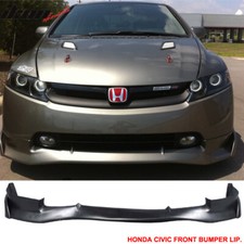 Fits 06-08 Honda Civic 4dr Front Bumper Lip Mugen Si Style Pu Spoiler Splitter