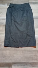 Vtg USA 100  Wool Business Casual Size 12 Skirt Grey