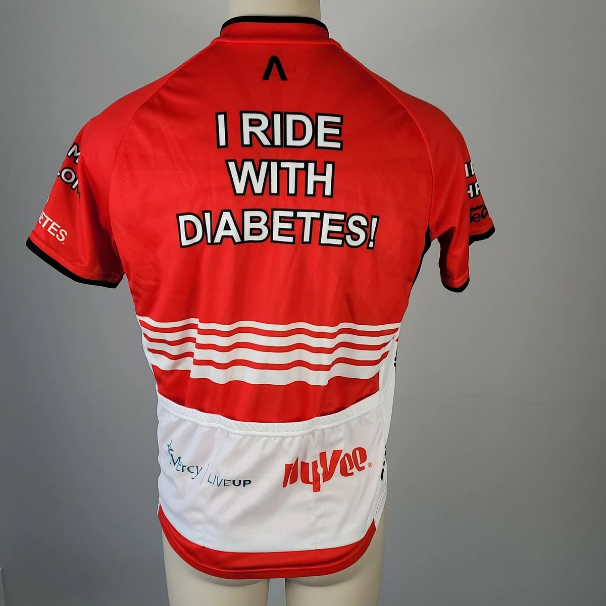 Primal Mens Red Rider American Diabetes Association Jerseys LOT OF 2 - Large