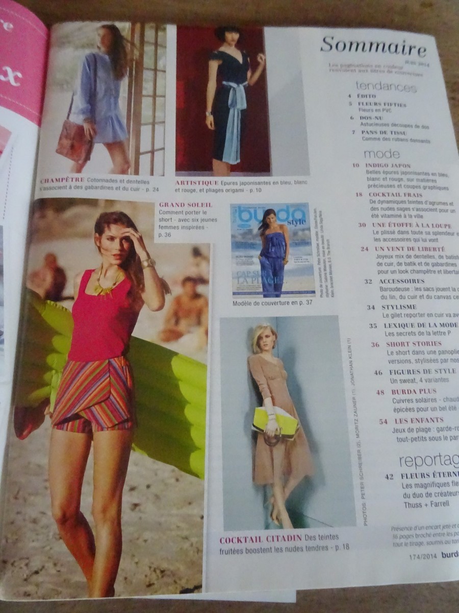 Magazine Burda Style N°174 - Juin 2014 - Thèmes Safari Chic & Plage - Occasion
