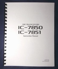 Icom IC-7850 / IC-7851 Instruction manual: Protective Covers & Full Color! 