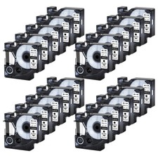 20PK 45010 Compatible for Dymo D1 45010 LabelManager Black on Clear Label Tape