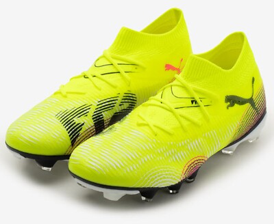 PUMA Men Future 8 Match FG/AG Cleats Yellow Soccer Football Boot