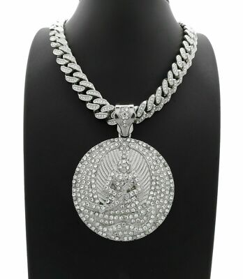 2PAC EUPHANASIA PENDANT LAB DIMOND CUBAN LINK CHAIN NECKLACE