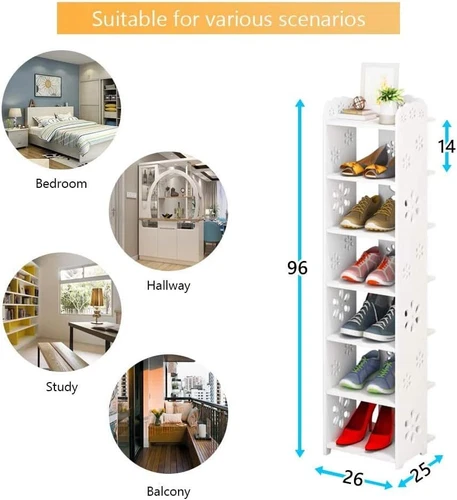 5/6/7/8 Ebenen Schuhregal Ablagegestelle Schuhablage Schuhschrank Platzsparend - Bild 25 von 72