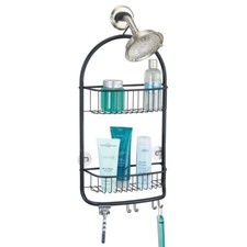 Rust Resistant Modern Metal Hanging Shower Caddy in Matte Black