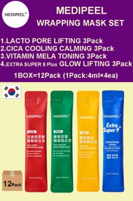 [MEDIPEEL] WRAPPING MASK SET 1BOX=12Pack, 48ea (1Pack:4ml×4ea) |Made in korea|
