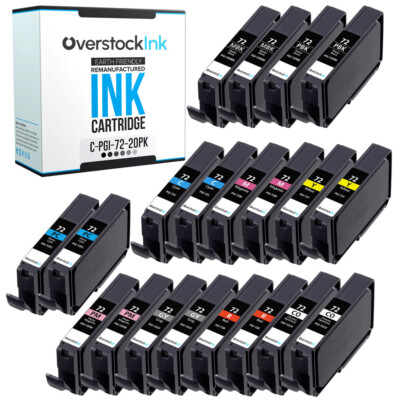 20-Pack Compatible OSI PGI-72 Cartridges for Canon PIXMA PRO-10 10S Printers