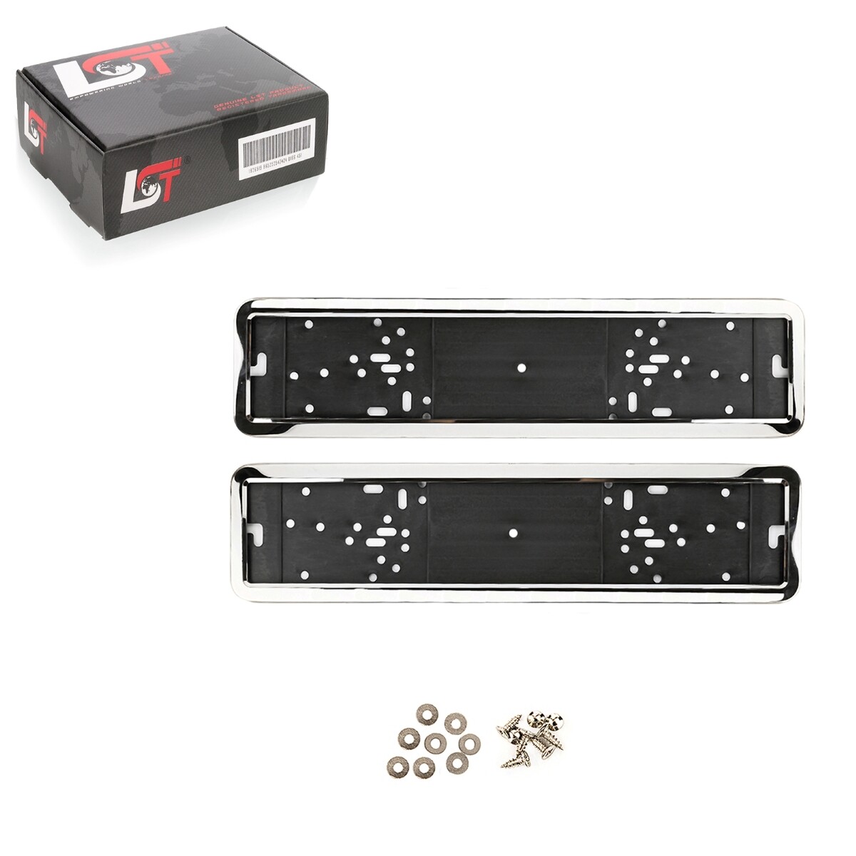 2x License Plate Holder Chrome High Gloss 520x110mm for LANCIA