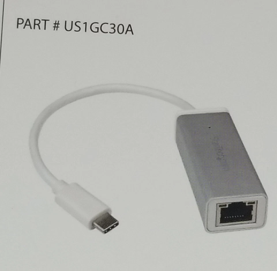 StarTech US1GC30A USB-C to Gigabit Ethernet Adapter Aluminum Thunderbolt 3 - Image 4 of 4